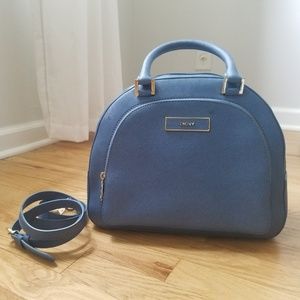 DKNY Purse, Blue, Textured Leather